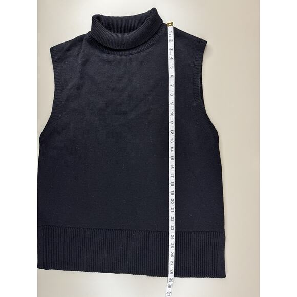 Aritzia Babaton 100% Merino Wool Tunic Sweater Vest M Black Sleeveless Essential - Picture 8 of 14